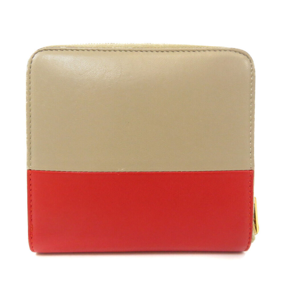 Celine bicolor bifold Wallet leather Black